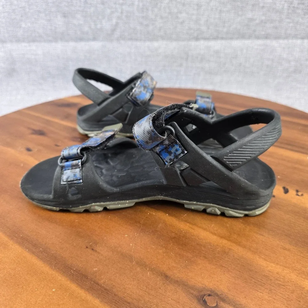 Merrell Hydro Drift Kids Sandals US 2 Black Blue Adjustable Straps Sporty Casual